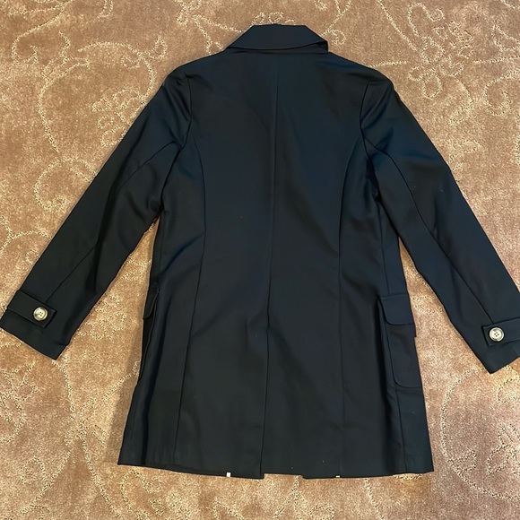 Old Navy black mid thigh length trench coat, Womens size Small - Picture 8 of 8
